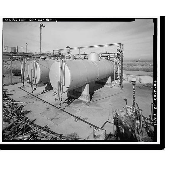 Historic Print, Rocky Mountain Arsenal, Storage Tank, December Seventh Avenue & D Street, Commerce City, Adams County, CO, 16" x 20"