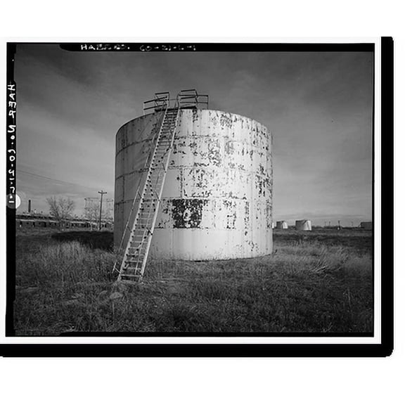 Historic Print, Rocky Mountain Arsenal, Storage Tank, December Seventh Avenue & D Street, Commerce City, Adams County, CO, 18" x 24"