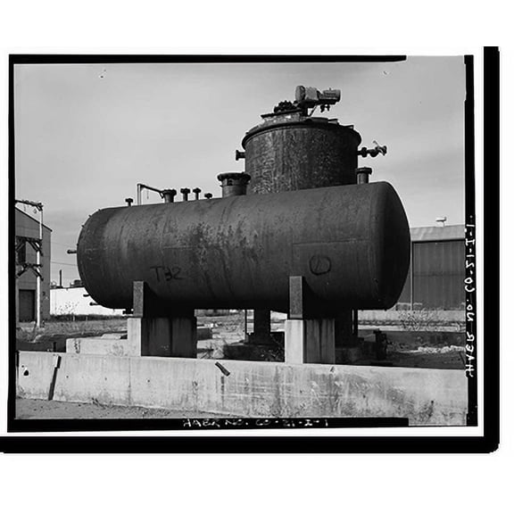 Historic Print, Rocky Mountain Arsenal, Tank, December Seventh Avenue & D Street, Commerce City, Adams County, CO, 18" x 24"