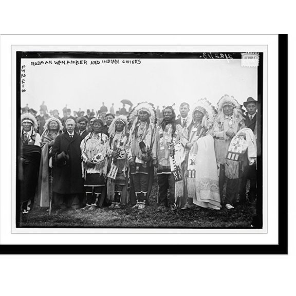 Historic Print, Rodman Wanamaker and Indian Chiefs, 16" x 20"