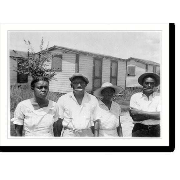Historic Print, [Roger Mathews, Booker T. Sapps, and their girlfriends, Belle Glade, Florida], 16" x 20"