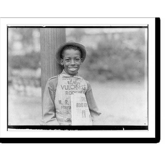 Historic Print, Roland, eleven year old negro newsboy, Newark, N.J. - August 1st, 1924. Location: Newark, New Jersey., 16" x 20"