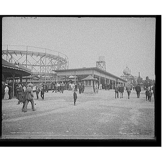 Historic Print, Roller coaster, Euclid Beach, Cleveland, O[hio], 16" x 20"