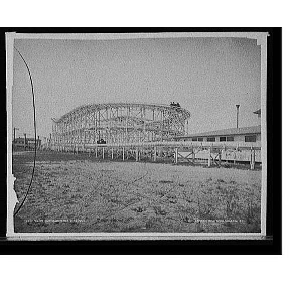 Historic Print, Roller coaster, [Paragon Park], Nantasket Beach, Mass., 18" x 24"