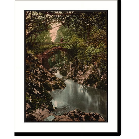 Historic Print, Roman bridge I Bettws-y-Coed Wales, 16" x 20"