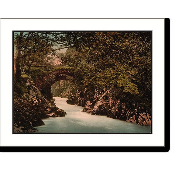 Historic Print, Roman bridge II Bettws-y-Coed Wales, 18" x 24"