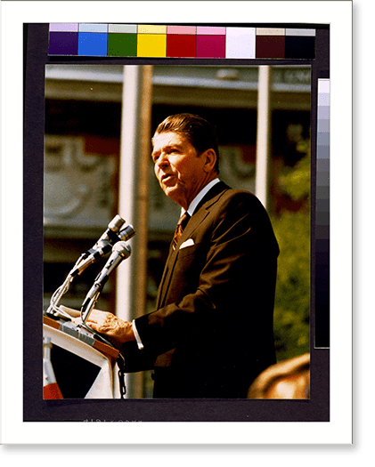 Ron Standing Historic Print, [Ronald Reagan, half-length portrait, standing at ...