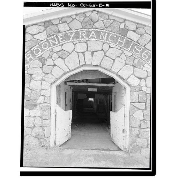 Historic Print, Rooney Ranch, Barn, Rooney Road & West Alamdea Parkway, Morrison vicinity, Jefferson County, CO - 5, 18" x 24"