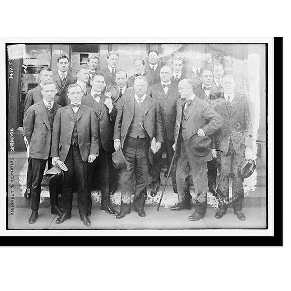 Historic Print, Roosevelt & reporters - Syracuse, 16" x 20"