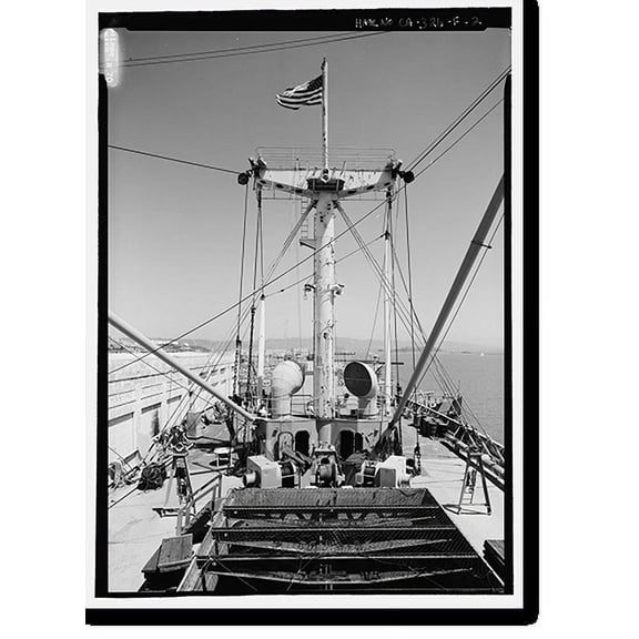 Historic Print, Rosie the Riveter National Historical Park, SS RED OAK VICTORY, Moored at end of Dornan Drive, Pt. Richmond, Richmond, Contra Costa County, CA - 2, 16" x 20"