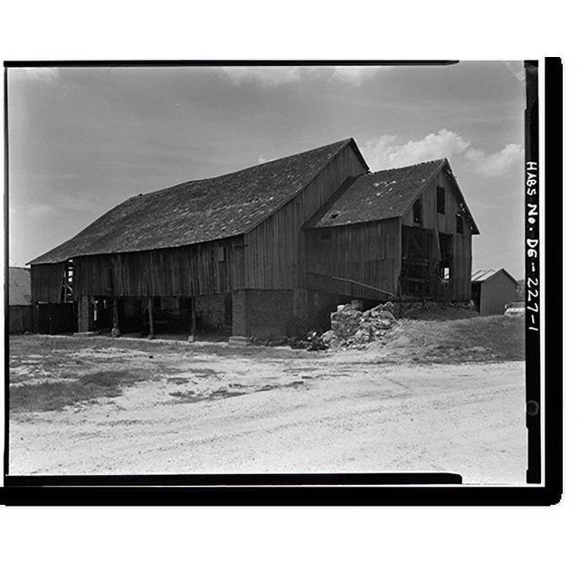 Historic Print, Rothwell Farm, Barn, Route 458 near Route 42