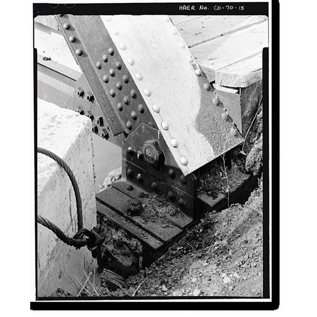 Historic Print, Roubideau Bridge, Spanning Gunnison River at County