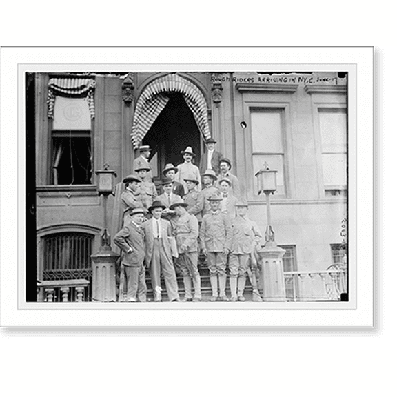Historic Print, Rough Riders Arriving in N.Y.C., June 17, 18" x 24"