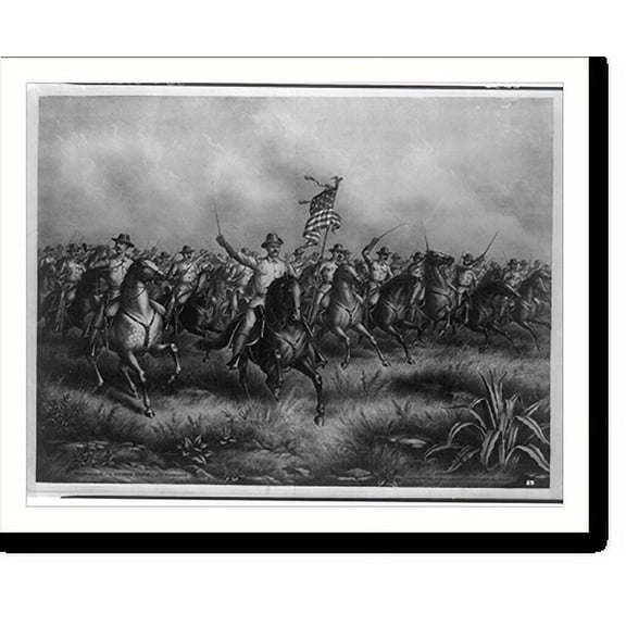 Historic Print, Rough-Riders, Col. Theodore Roosevelt, U.S.V. Commander, 18" x 24"