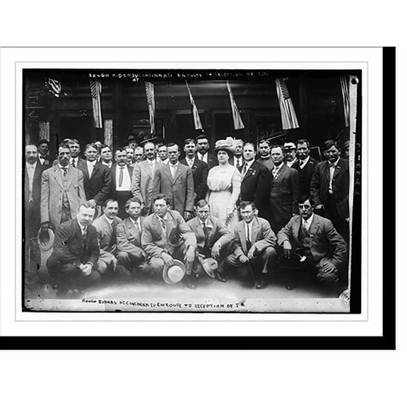 Historic Print, Rough riders at Cincinnati, enroute to reception of T.R., 18" x 24"