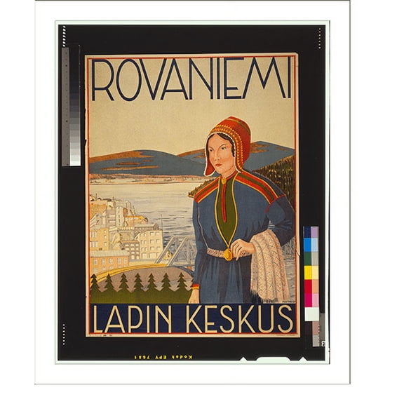 Historic Print, Rovaniemi - Lapin Keskus.Yrjö Kari., 16" x 20"