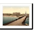 Historic Print, Royal Hotel from pier Lowestoft England, 16" x 20