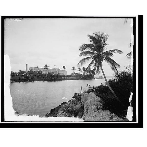 Historic Print, [Royal Palm Hotel from Miami River], 16" x 20"