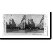 Historic Print, Rue Pont Neuf, Paris, France.International View Co., 16" x 20"