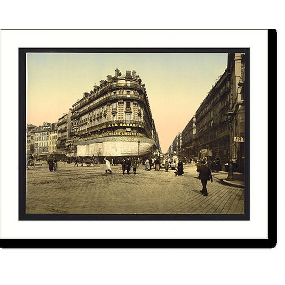 Historic Print, Rue de la Republic Marseilles France, 18" x 24"