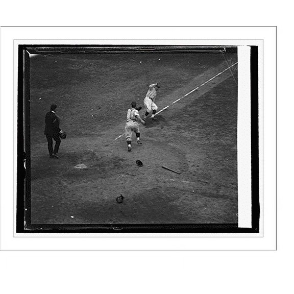 Historic Print, Ruel out a home on attempted squeeze play. 8th inning, 10/11/25, 18" x 24"