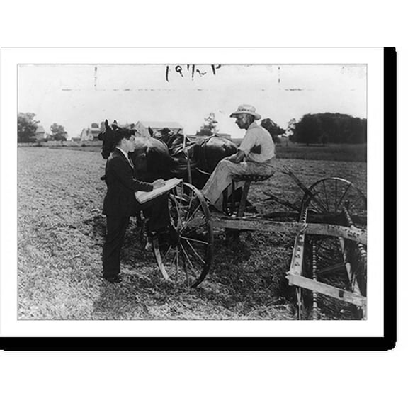 Historic Print, Rural visit by a U.S. Census taker in connection with the 16th decennial census of 1940, 18" x 24"