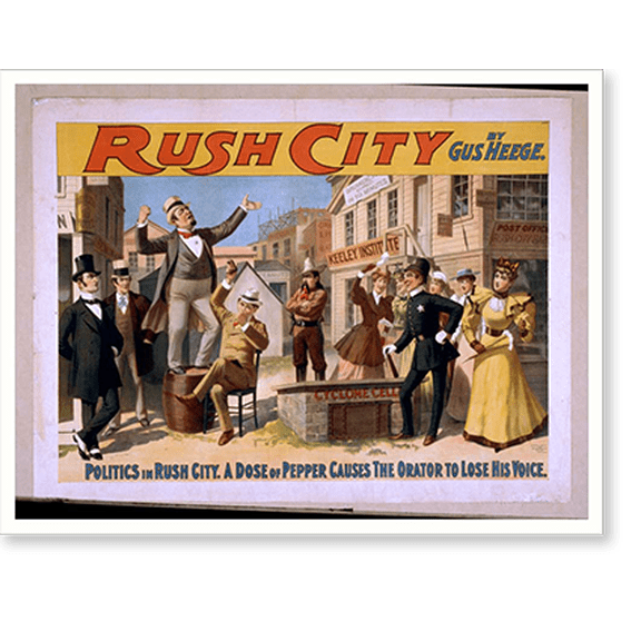 Historic Print, Rush City by Gus Heege., 16" x 20"