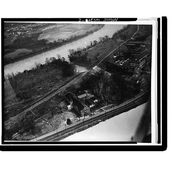 Historic Print, Russell & Simmons Factory, Goodrich Street, Augusta Canal, Augusta, Richmond County, GA - 2, 16" x 20"