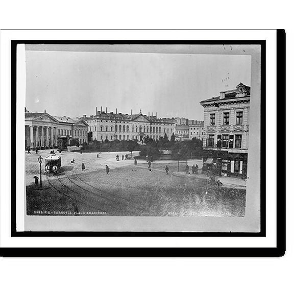 Historic Print, Russia, Warsaw. Krasinski Palace, the liveliest center of Warsaw, 16" x 20"
