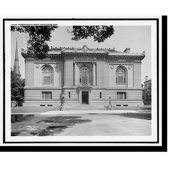 Historic Print, Ryerson Public Library, Grand Rapids, Mich., 16" x 20"