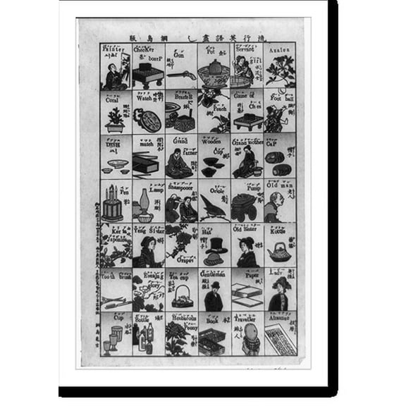 Historic Print, Ryūkō eigo zukushi - 2, 16" x 20"