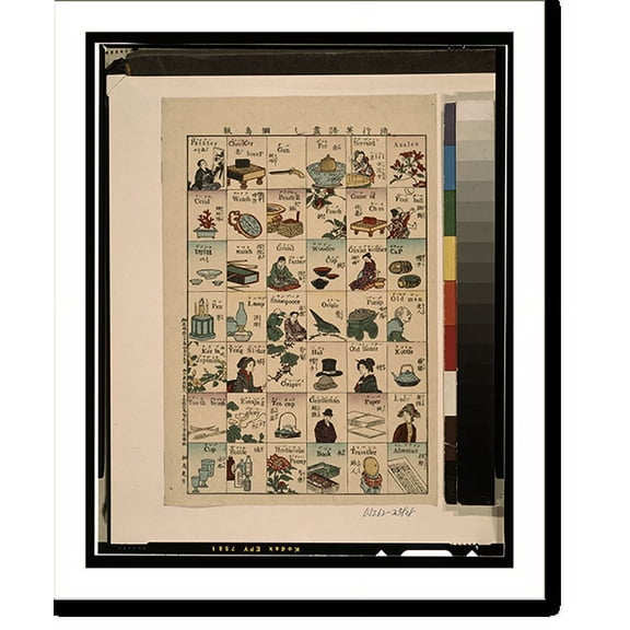 Historic Print, Ryūkō eigo zukushi - 5, 18" x 24"