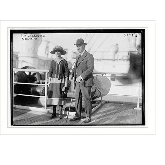 Historic Print, S.R. Guggenheim & daughter, 16" x 20"