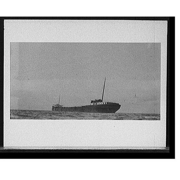 Historic Print, S.S. M.W. [i.e. Howard M.] Hanna on reef near Pt. Austin Light, Lake Huron, 18" x 24"