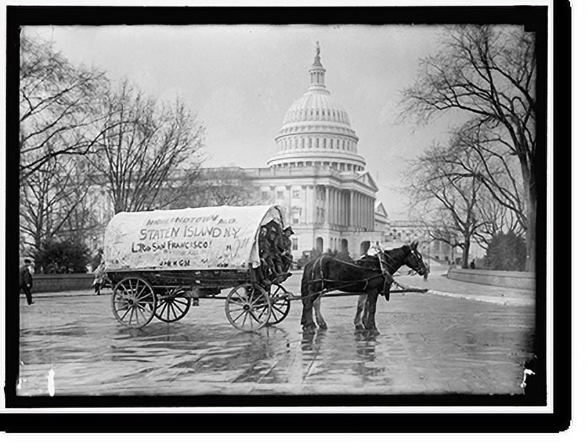 Historic Print, SAN FRANCISCO BY WAGON FROM STATEN ISLAND, NEW YORK, 16