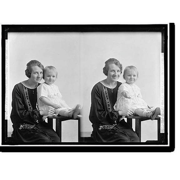 Historic Print, SCHEEL, FRED J., MRS. AND CHILD, 16" x 20"