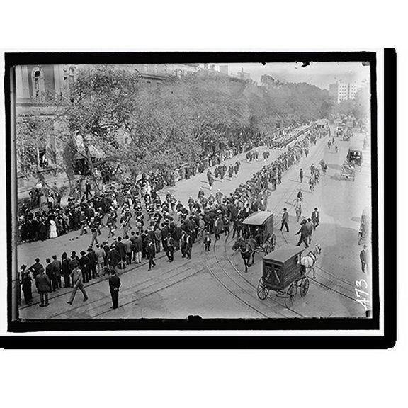 Historic Print, SCHLEY, WINFIELD SCOTT, REAR ADMIRAL, U.S.N. FUNERAL, ST. JOHN'S CHURCH. PROCESSION, 16" x 20"