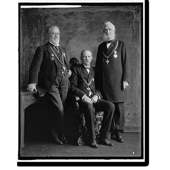 Historic Print, SUPREME COUNCIL THREE GRAND MASTERS - 2, 18" x 24"