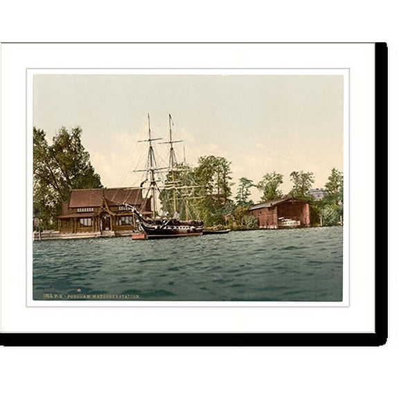 Historic Print, Sailors training station Potsdam Berlin Germany, 16" x 20"