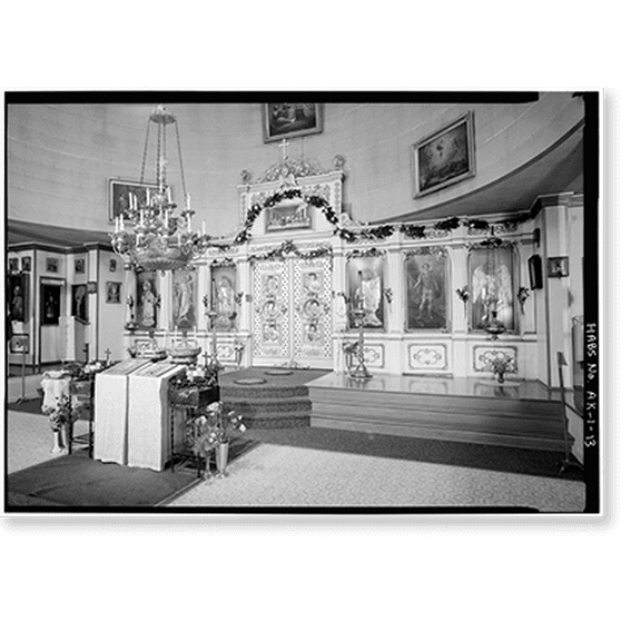 Historic Print, Saint Michael's Cathedral, Lincoln Street, Sitka, Sitka Borough, AK - 13, 16" x 20"