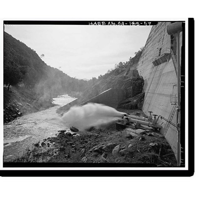 Historic Print, Salinas Dam, Salinas River near Pozo Road, Santa