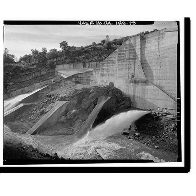 Historic Print, Salinas Dam, Salinas River near Pozo Road, Santa