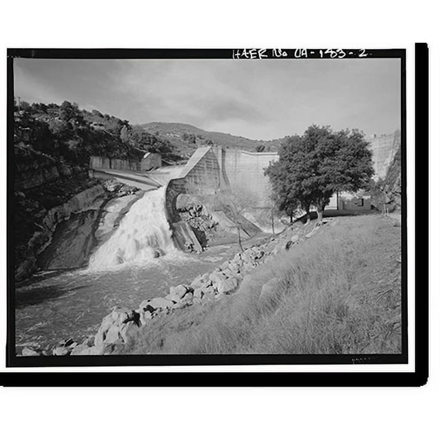 Historic Print, Salinas Dam, Salinas River near Pozo Road, Santa