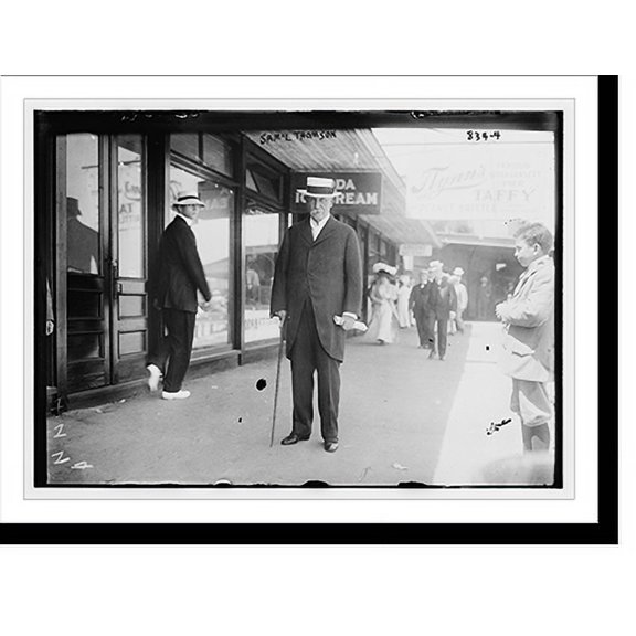 Historic Print, Sam'l Thomson, on sidewalk, 18" x 24"