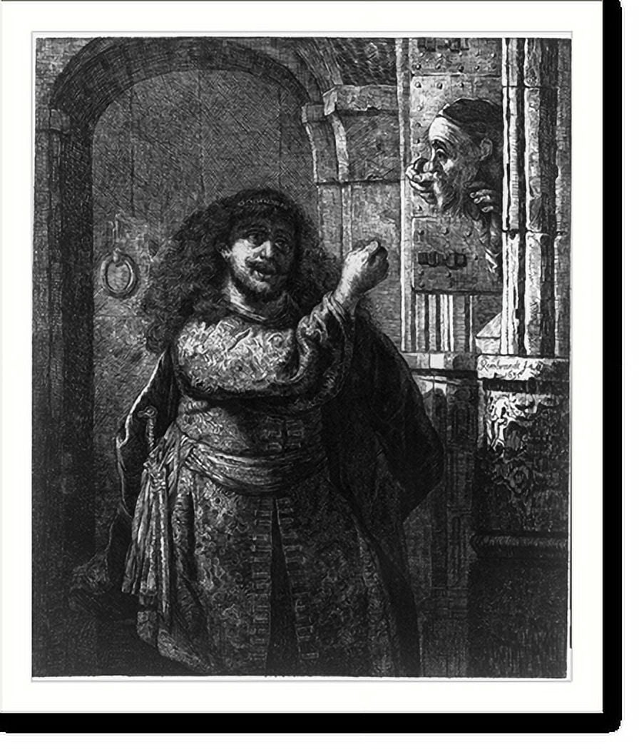 Historic Print, Samson threatening his father-in-law, 16