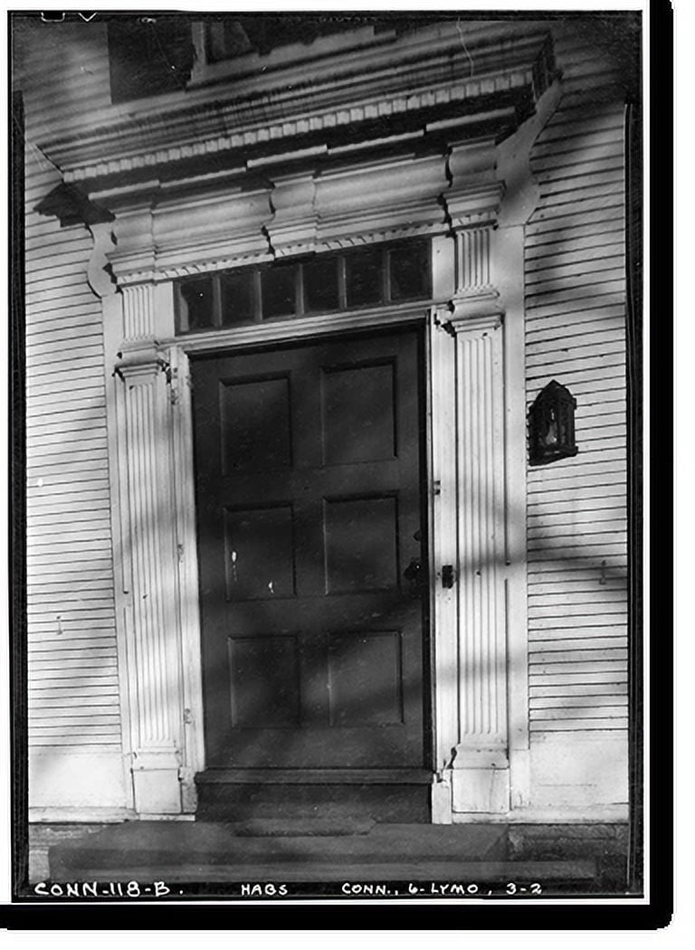 Historic Print, Samuel Mather House, Old Lyme, New London County, CT
