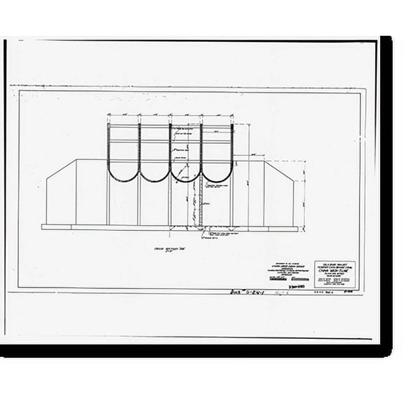 Historic Print, San Carlos Irrigation Project, China Wash Flume, Main (Florence-Case Grande) Canal at Station 137+0, Coolidge, Pinal County, AZ - 7, 16" x 20"