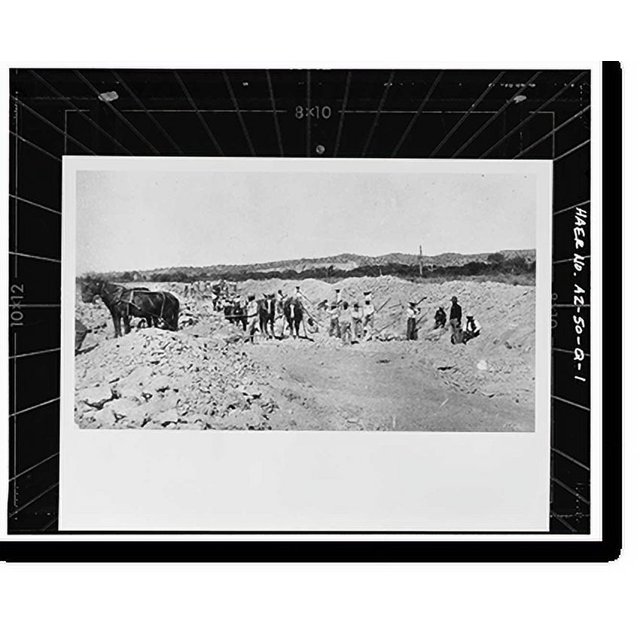 Historic Print, San Carlos Irrigation Project, Florence Canal, South of