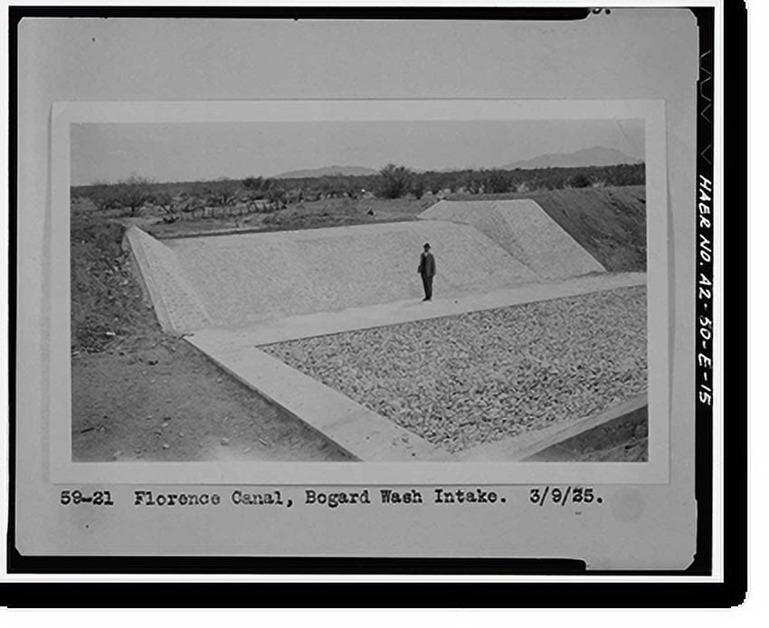 Historic Print, San Carlos Irrigation Project, Marin Canal, Amhurst ...