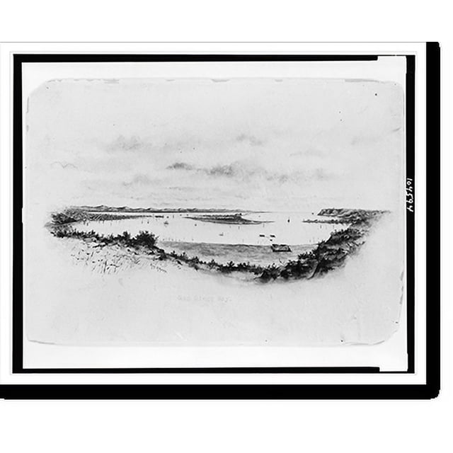 Historic Print, San Diego Bay.Maud McMullan, artist, San Diego, Cal